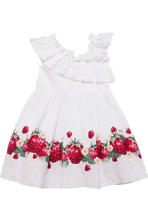 MONNALISA Vestido De Popelina De Algodón Estampado