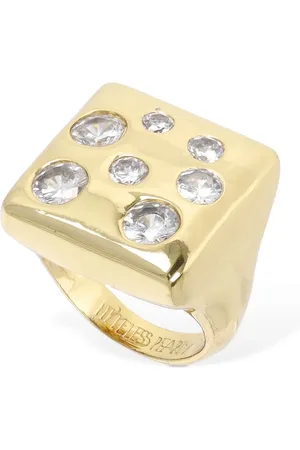 Timeless Pearly Anillo Grueso Con Cristales