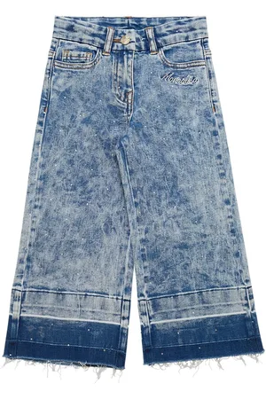 MONNALISA Jeans Acampanados De De Algodón