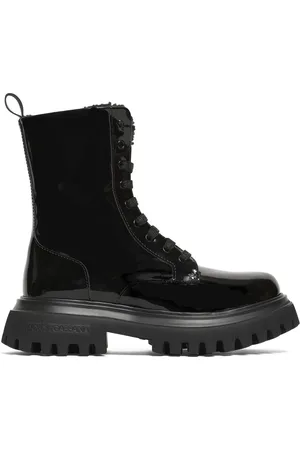 Dolce & Gabbana Botas De Charol Con Logo