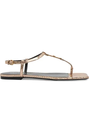 VERSACE Sandalias De Piel Laminada