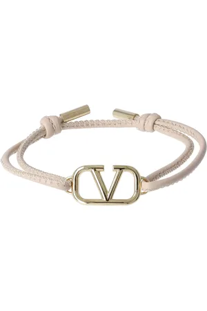 VALENTINO GARAVANI Brazalete De Piel Con Logo V