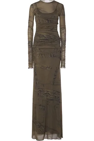 BLUMARINE Vestido Largo De Techno Estampado