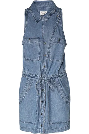 Marant Etoile Vestido Midi De Algodón Sin Mangas