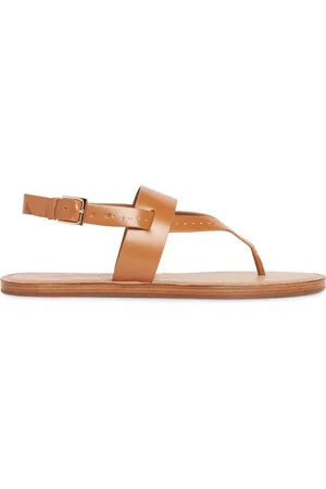 Max Mara Sandalias Planas De Piel 10mm
