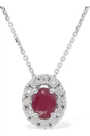 Bliss Collar De Diamantes Y Rubí 18kt