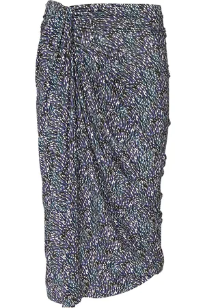 Marant Etoile Falda Midi De Viscosa Estampada