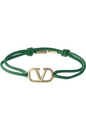 VALENTINO GARAVANI Brazalete De Piel Con Logo V