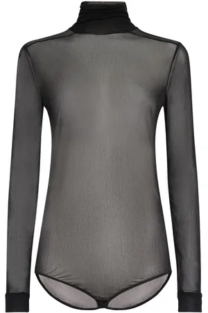 Maison Margiela Body De Viscosa De Jersey Transparente