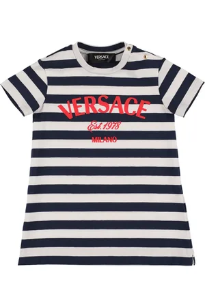 VERSACE Vestido De Jersey De Algodón Estampado