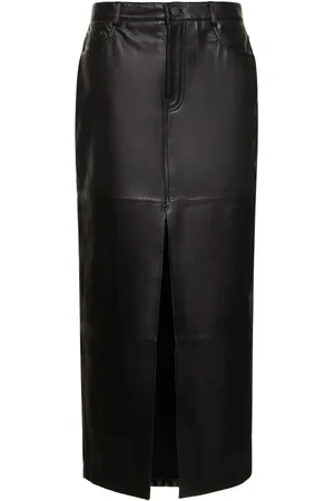 Reformation Falda Maxi De Piel