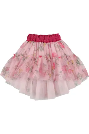 MONNALISA Falda Maxi De Tul Con Volantes