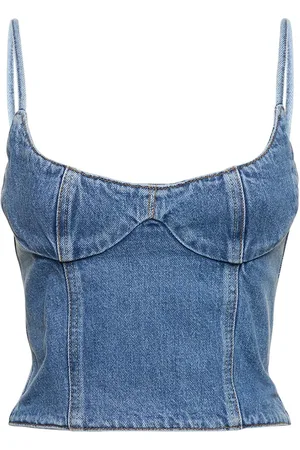 MAGDA BUTRYM Top Corsé De Denim Sin Mangas