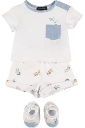 MONNALISA Camiseta, Shorts Y Calcetines De Algodón Jersey