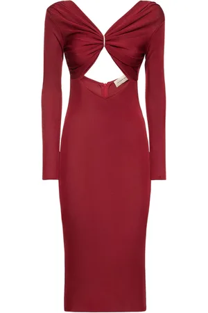 ALEXANDRE VAUTHIER Vestido Midi De Viscosa Jersey