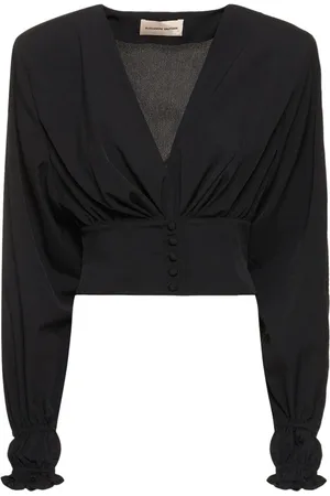 ALEXANDRE VAUTHIER Top Corto De Crepé Fruncido