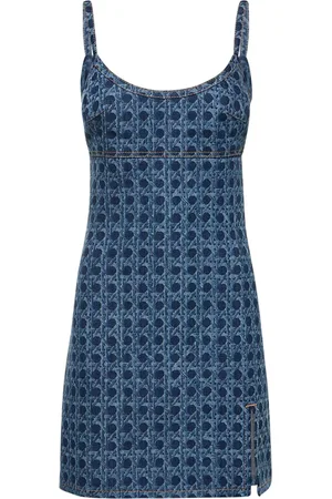 Giambattista Valli Vestido Corto De Denim Con Estampado