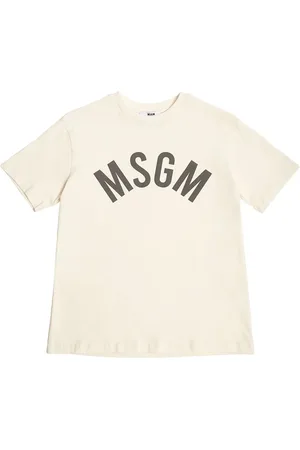 Msgm Camiseta De Jersey De Algodón Con Logo