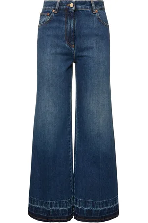 VALENTINO Jeans Cropped Acampanados De Denim