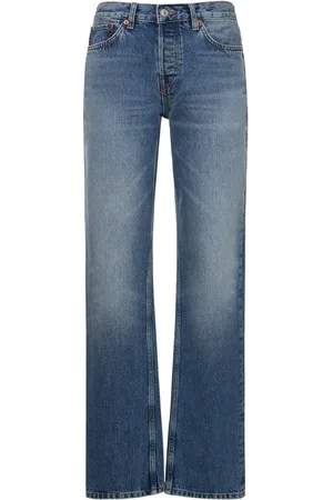 RE/DONE Jeans Rectos De Denim De Algodón