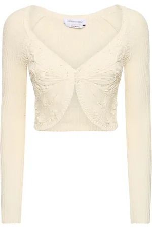 BLUMARINE Cárdigan Corto De Punto De Algodón