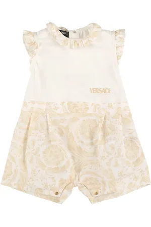 VERSACE Jumpsuit De Popelina De Algodón Estampado