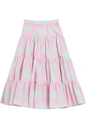 VERSACE Falda Maxi De Popelina De Algodón