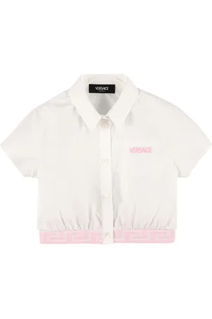VERSACE Camisa De Popelina De Algodón Bordada