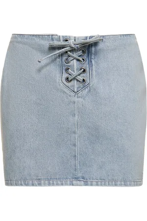 ROTATE Minifalda De Denim Con Lazos