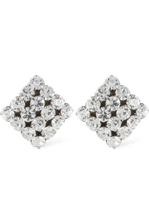 Alessandra Rich Pendientes Con Cristales