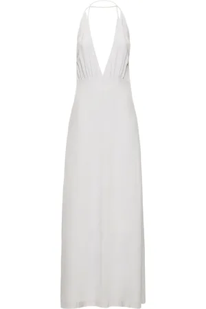 Totême Vestido Halter Largo De Seda