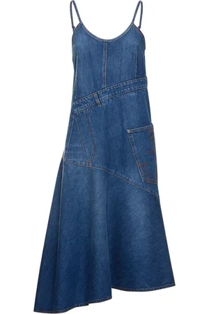 J.W.Anderson Vestido Midi Asimétrico De Denim