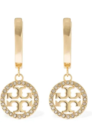 Tory Burch Pendientes De Aro Con Pavé