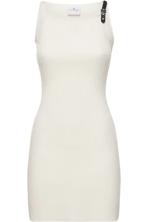 Courrèges Vestido Corto De Punto De Viscosa Acanalada