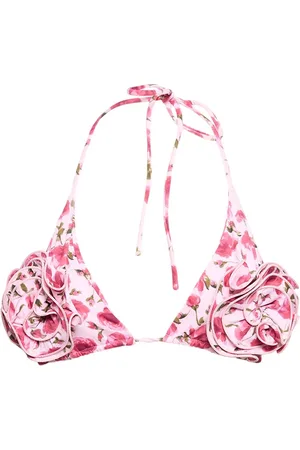 MAGDA BUTRYM Top De Bikini Triangular Con Estampado