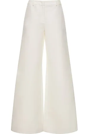 Moschino Pantalones Anchos De Algodón Duchesse