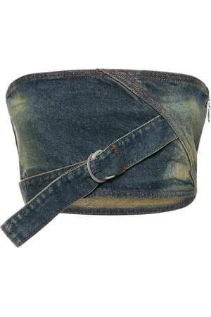 Cannari Concept Top De Denim De Algodón Con Anillo
