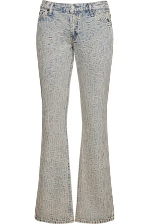 Acne Studios Jeans De Denim Con Cintura Baja