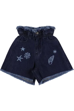 The New Society Shorts De Denim De Algodón Bordado