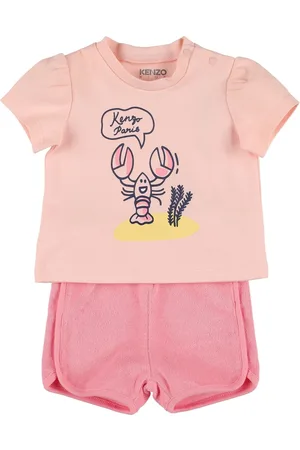 Kenzo Shorts Y Camiseta De Algodón Estampados
