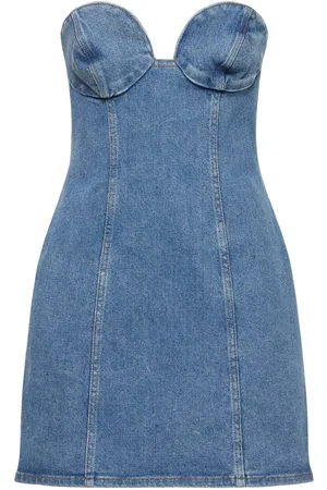 MAGDA BUTRYM Vestido Corto De Denim Sin Tirantes