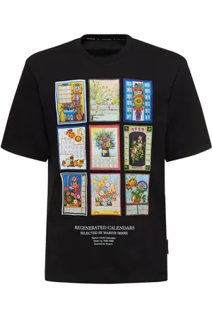 Marine Serre Camiseta De Jersey De Algodón Orgánico Estampada