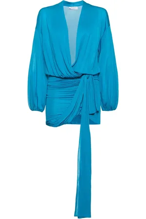BLUMARINE Vestido Corto De Jersey De Viscosa Con Lazo