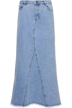 Designers Remix Falda Maxi De Denim Patchwork