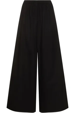 Max Mara Pantalones Anchos De Popelina De Algodón