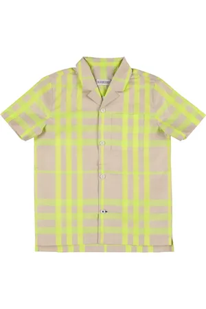 Burberry Camisa De Popelina De Algodón Con Logo