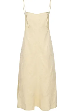 Jil Sander Vestido Corto De Satén Y Encaje