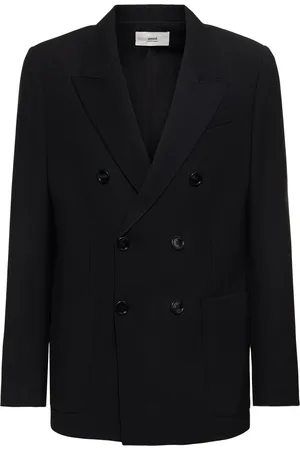 Ami Blazer Cruzado De Lana Con Botones