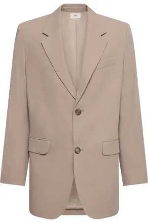 Ami Blazer Oversize De Crepé De Lana