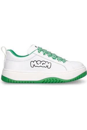 Msgm Sneakers De Piel Con Logo Y Cordones